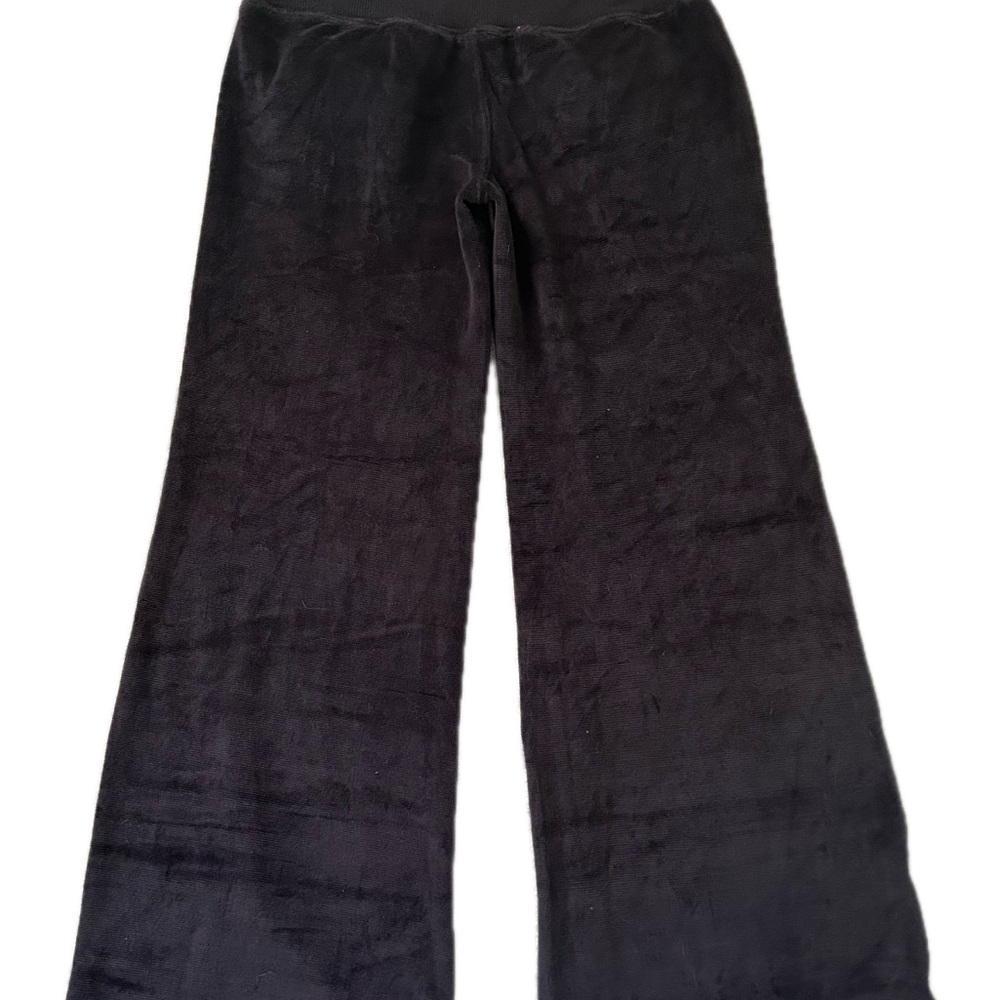 Free People Black Velvet Wide-Leg Pants